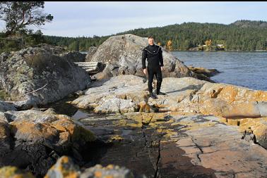 On the shore at Lamb Island