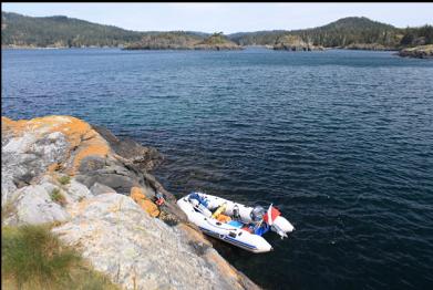 anchored to Argyle Island with Village Islands in background