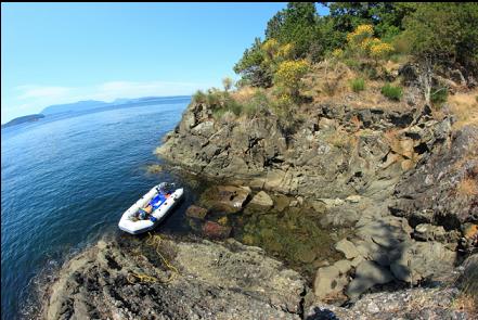 anchored in tiny cove