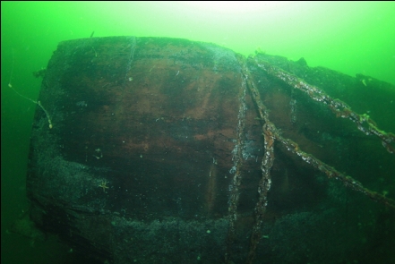 chain and a corner of a drydock