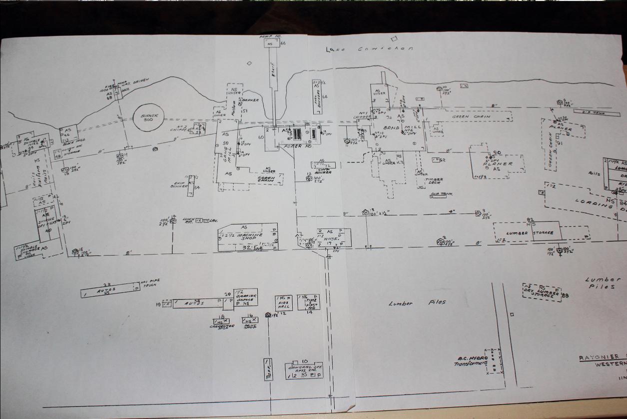 plans of mill from the museum in Lake Cowichan