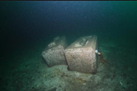 mooring blocks 70 feet deep