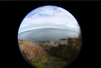 FISHEYE SHORELINE FROM TRAIL