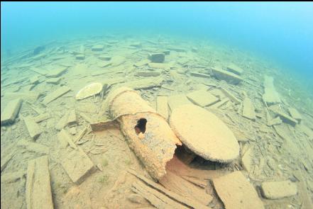 more wood and metal in the shallows