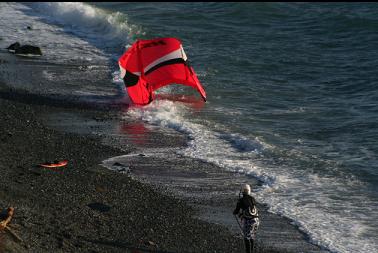 kite surfer done for the day