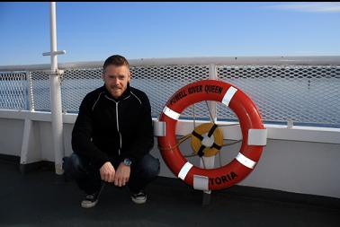 on ferry to Quadra