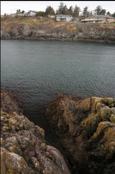 LOOKING ACROSS BAY TO SMALL CLIFFS