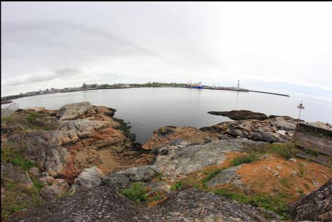 view across the harbour towards Ogden Point