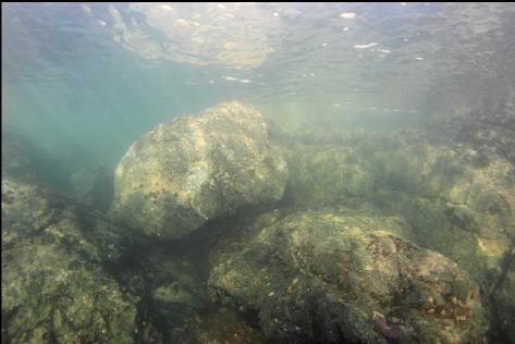 big boulder at the surface