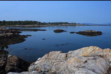 looking out from North side of island