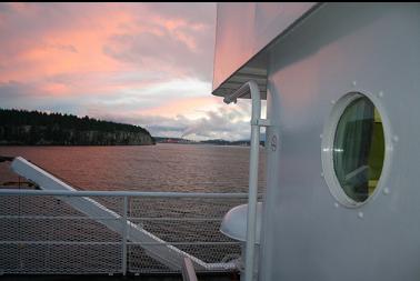 sunset from ferry