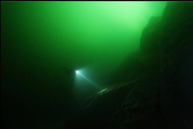 diver and wall