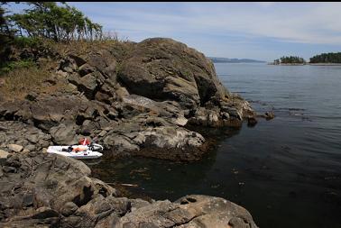 beached in small bay