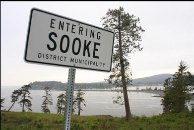 border of Sooke and East Sooke with Spit in background