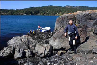 on islet at low tide