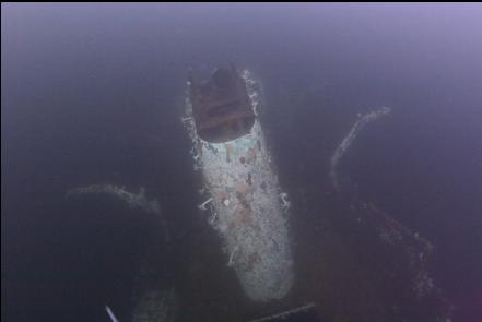 looking down at the funnel