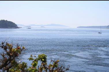 looking out from top of island