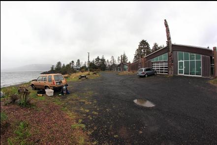 parking at the Haida center