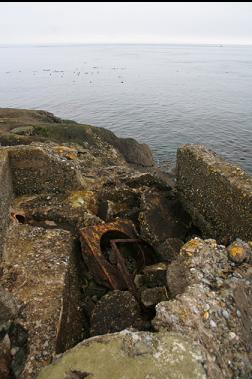 end of old sewer pipe