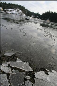 BROKEN ICE AT ENTRY