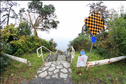 top of steps