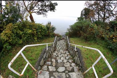 looking down steps