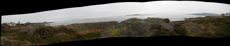 wrap-around panorama of McMicking Point