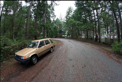 parking at bend in road