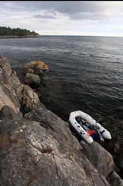 looking across bay