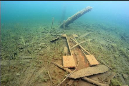 near the remains of the dock